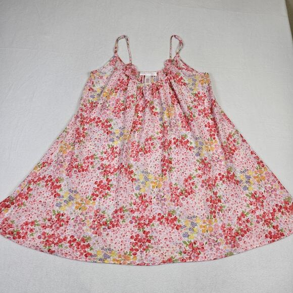 VTG Oscar De La Renta Pink Label Floral Slip Y2K 90s Chemise Nightgown Nightie L - Picture 7 of 15